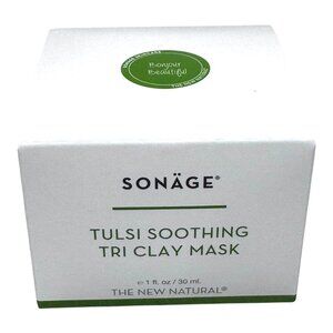 Sonäge Tulsi Soothing Tri Clay Mask 1 fl. oz. Vegan & Cruelty-Free Full Size NEW